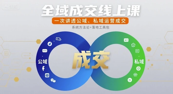 【精】全域成交线上课,一次讲透公域、私域运营成交-创业猫 【精】全域成交线上课,一次讲透公域、私域运营成交-创业猫