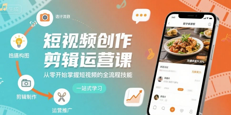 【精】短视频创作剪辑运营课,从零开始掌握短视频的全流程技能-创业猫 【精】短视频创作剪辑运营课,从零开始掌握短视频的全流程技能-创业猫