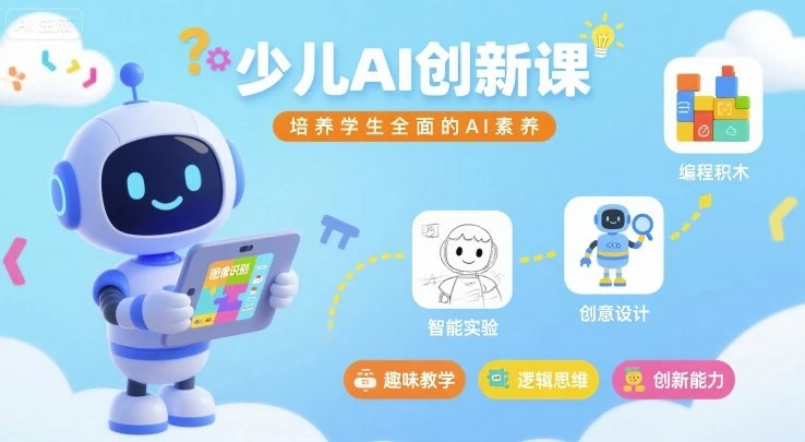 【精】少儿AI创新课,培养学生全面的AI素养-创业猫 【精】少儿AI创新课,培养学生全面的AI素养-创业猫