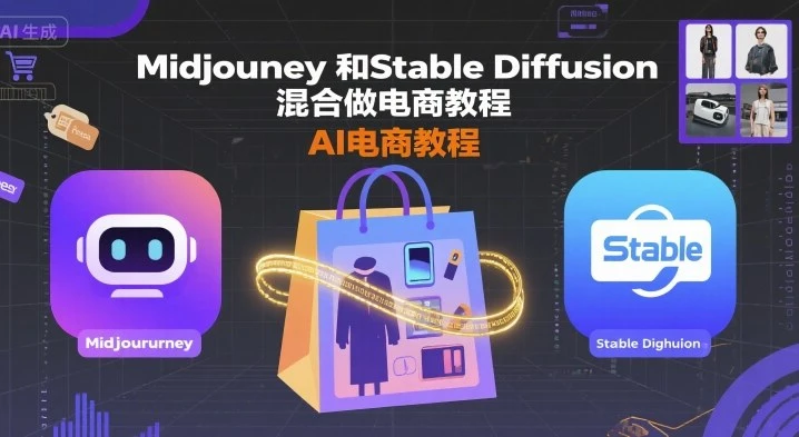 【精】Midjourney和Stable Diffusion混合做电商教程-ai电商教程-创业猫 【精】Midjourney和Stable Diffusion混合做电商教程-ai电商教程-创业猫