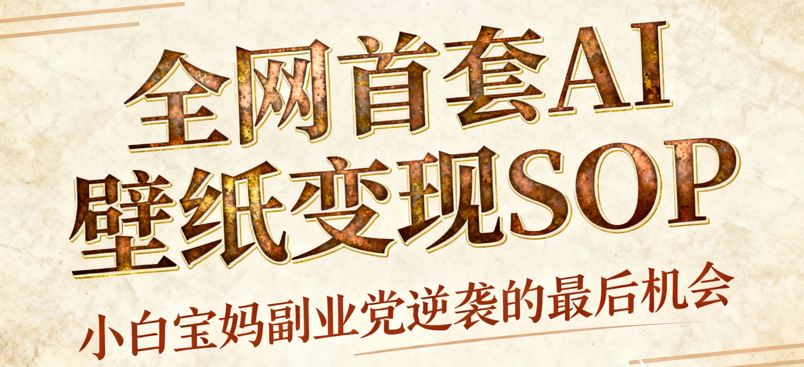 【精】AI+国潮+招财+壁纸 AI+新玩法轻松创作,每天三分钟,矩阵十个号 日入1000+ 超过主业N倍-创业猫 【精】AI+国潮+招财+壁纸 AI+新玩法轻松创作,每天三分钟,矩阵十个号 日入1000+ 超过主业N倍-创业猫