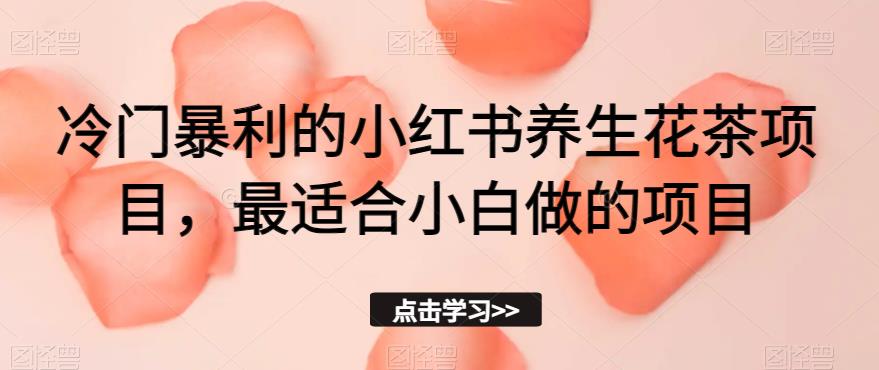 冷门暴利的小红书养生花茶项目，最适合小白做的项目【揭秘】-七量思维