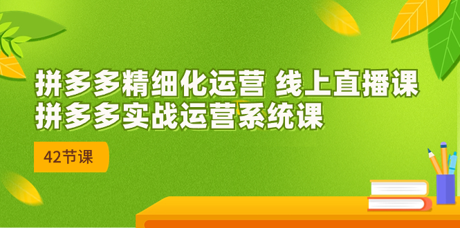 （7151期）2023年8月新课-拼多多精细化运营 线上直播课：拼多多实战运营系统课-42节-七量思维