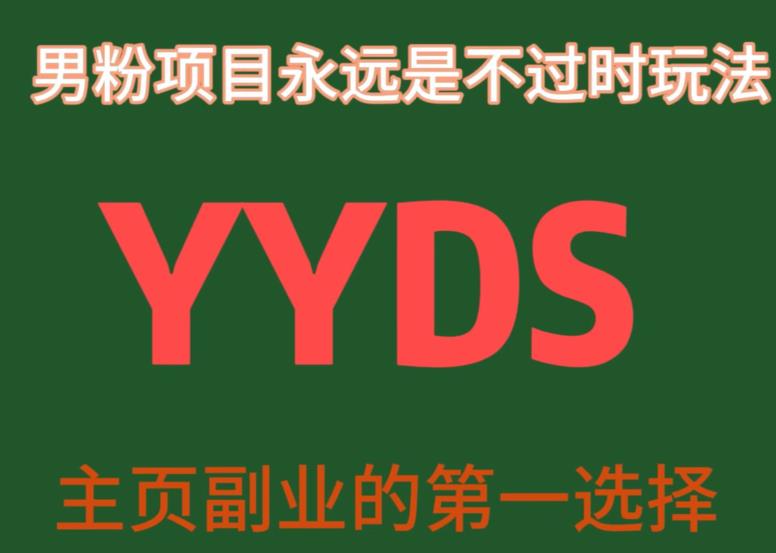 YYDS男粉项目永远是不过时玩法，主业副业的第一选择【揭秘】-七量思维