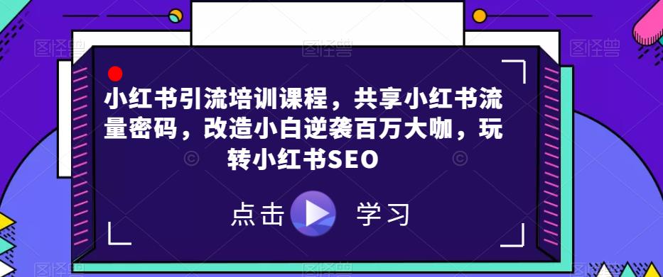 小红书引流培训课程，共享小红书流量密码，改造小白逆袭百万大咖，玩转小红书SEO-七量思维