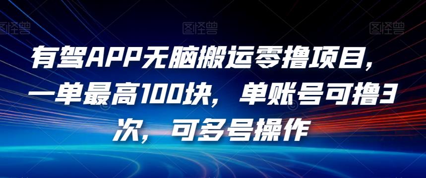 有驾APP无脑搬运零撸项目，一单最高100块，单账号可撸3次，可多号操作【揭秘】-七量思维