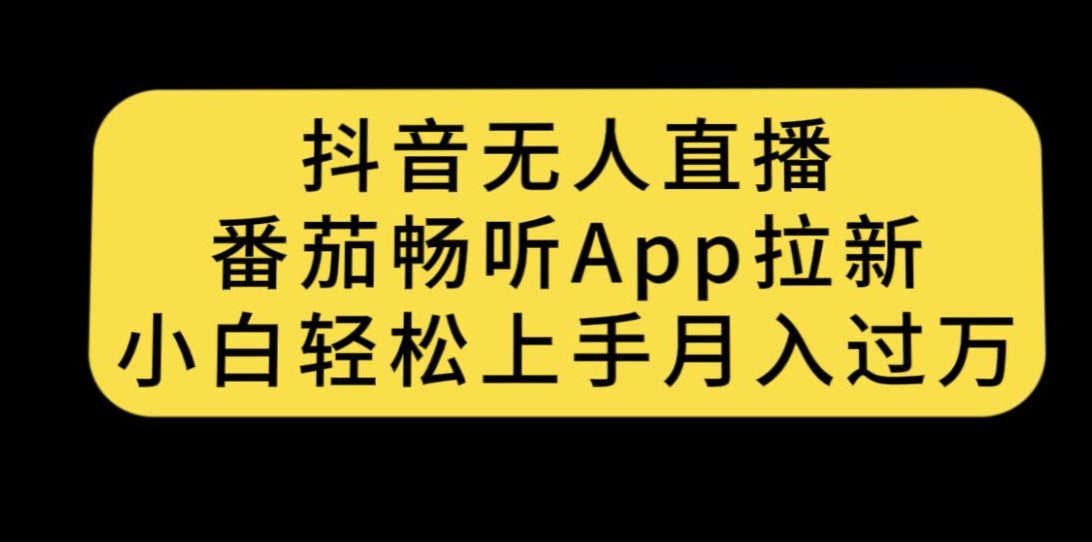 抖音无人直播，番茄畅听APP拉新，小白轻松上手月入过万-七量思维