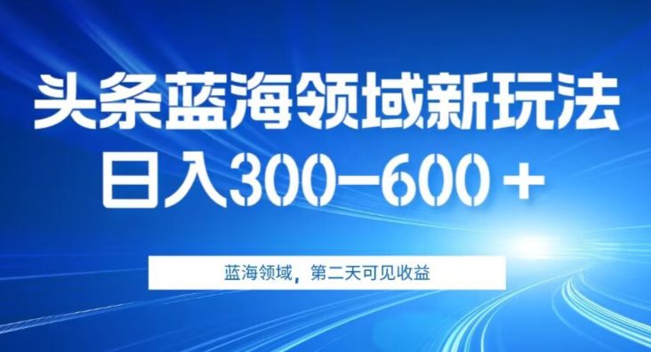 AI头条野路子蓝海领域新玩法2.0，日入300-600＋，附保姆级教程【揭秘】-七量思维