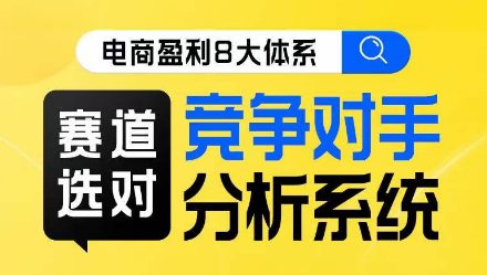 电商盈利8大体系·赛道选对，​竞争对手分析系统线上课-七量思维