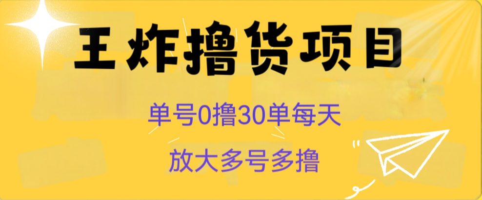 王炸撸货项目，单号0撸30单每天，多号多撸【揭秘】-七量思维