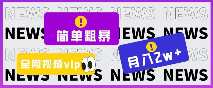 简单粗暴零成本，高回报，全网视频VIP掘金项目，月入2万＋【揭秘】-七量思维