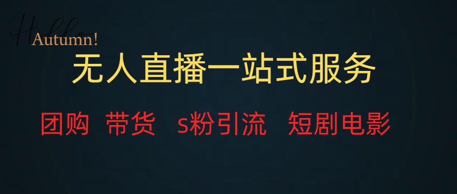 （7654期）无人直播全套服务，变现稳定-七量思维