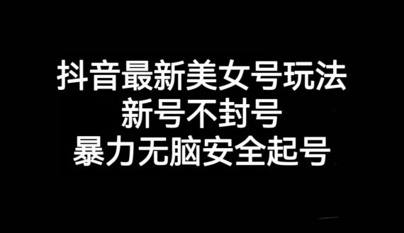 抖音最新美女号玩法，新号不封号，暴力无脑安全起号【揭秘】-七量思维