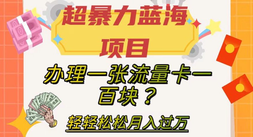 超暴力蓝海项目，办理一张流量卡一百块？轻轻松松月入过万，保姆级教程【揭秘】-七量思维