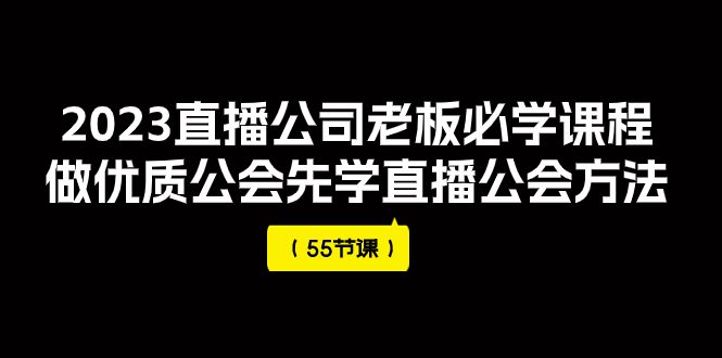 （7738期）2023直播公司老板必学课程，做优质公会先学直播公会方法（55节课）-七量思维