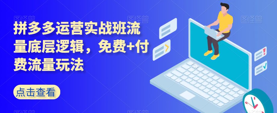 拼多多运营实战班流量底层逻辑，免费+付费流量玩法-七量思维