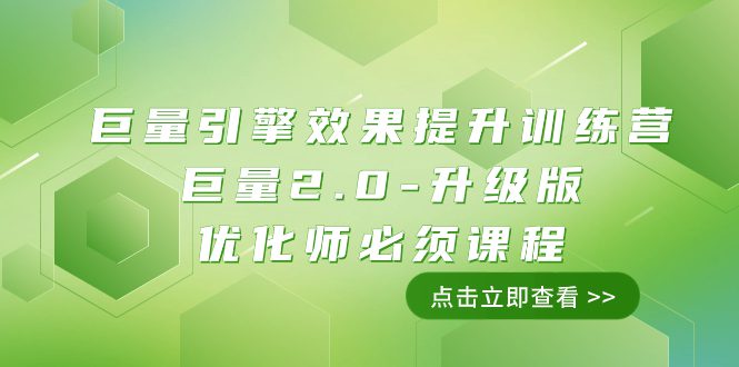 （7887期）巨量引擎·效果提升训练营：巨量2.0-升级版，优化师必须课程（111节课）-七量思维