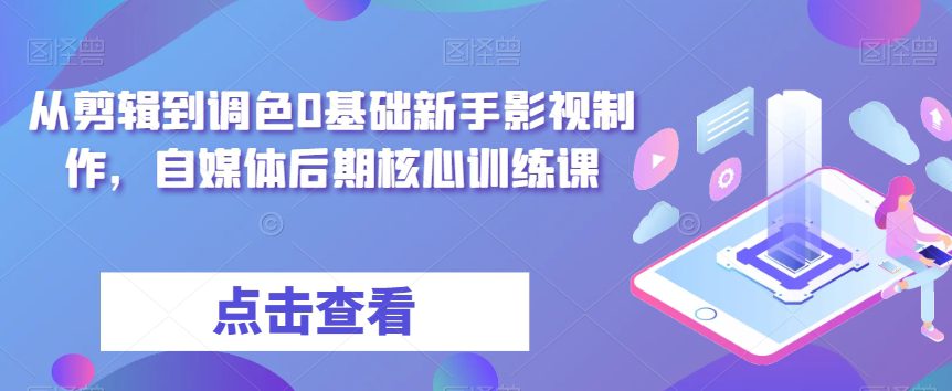 从剪辑到调色0基础新手影视制作，自媒体后期核心训练课-七量思维