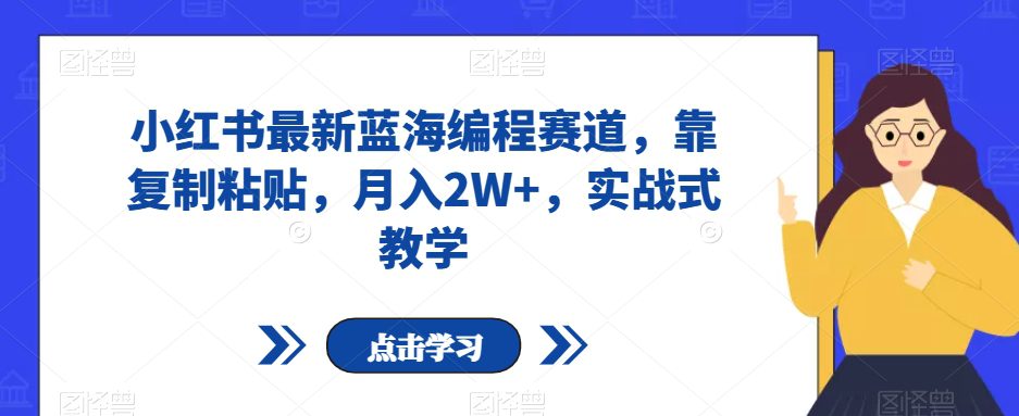 小红书最新蓝海编程赛道，靠复制粘贴，月入2W+，实战式教学【揭秘】-七量思维