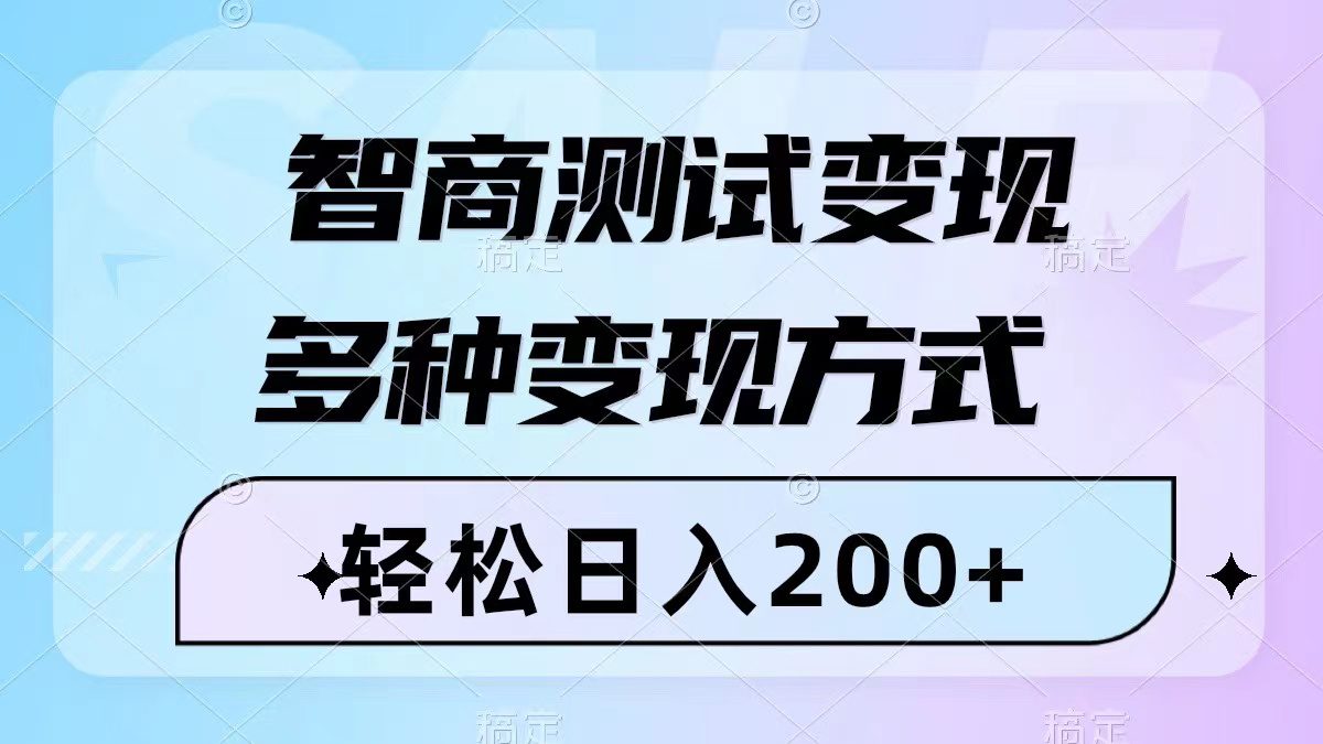 （8049期）智商测试变现，轻松日入200+，几分钟一个视频，多种变现方式（附780G素材）-七量思维