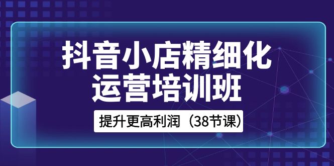 抖音小店精细化运营培训班，提升更高利润（38节课）-七量思维