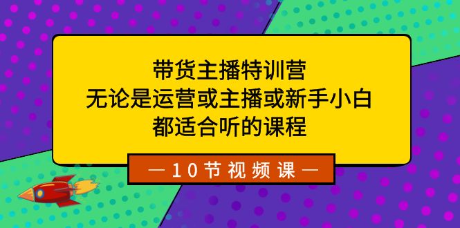 （8464期）带货主播特训营：无论是运营或主播或新手小白，都适合听的课程-七量思维