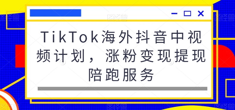 TikTok海外抖音中视频计划，涨粉变现提现陪跑服务-七量思维