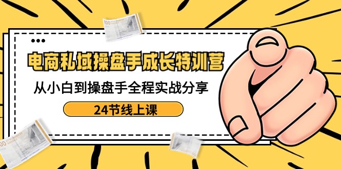 电商私域操盘手成长特训营：从小白到操盘手全程实战分享-24节线上课-七量思维