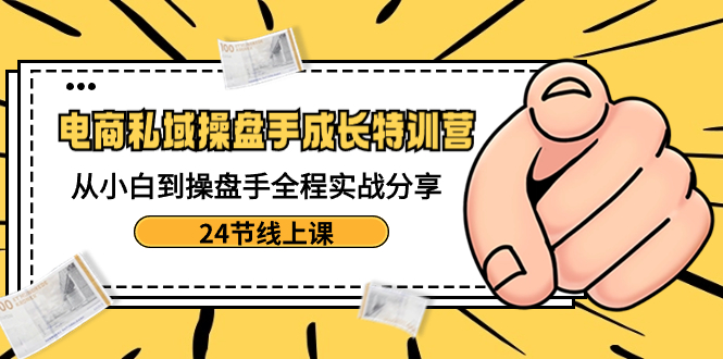 （8723期）电商私域-操盘手成长特训营：从小白到操盘手全程实战分享-24节线上课-七量思维