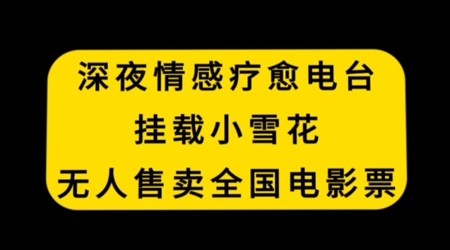 深夜情感疗愈电台，挂载小雪花，无人售卖全国电影票-七量思维