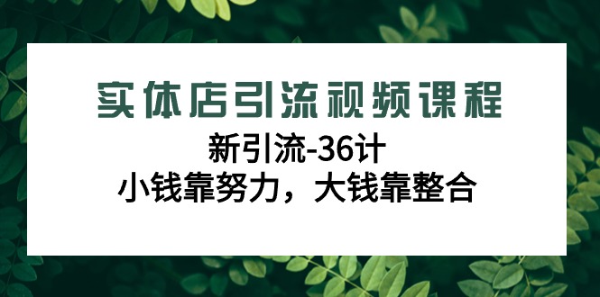 （9048期）实体店引流视频课程，新引流-36计，小钱靠努力，大钱靠整合（48节-无水印）-七量思维