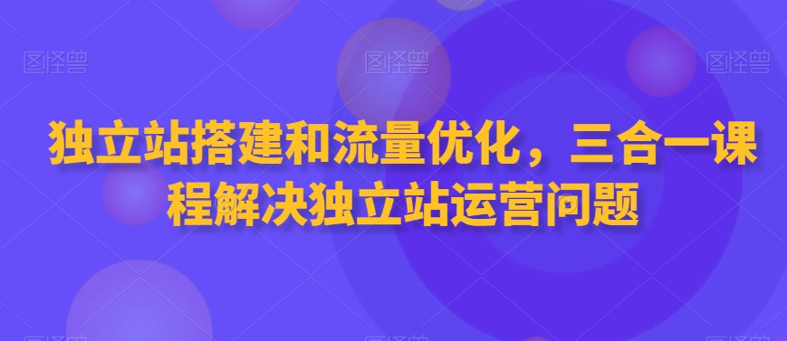 独立站搭建和流量优化，三合一课程解决独立站运营问题-七量思维