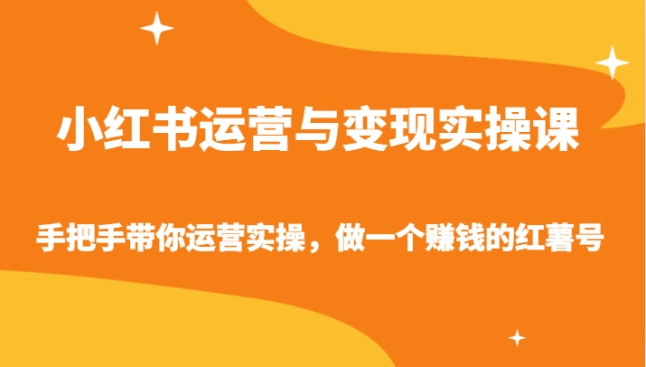 小红书运营与变现实操课-手把手带你运营实操，做一个赚钱的红薯号-七量思维