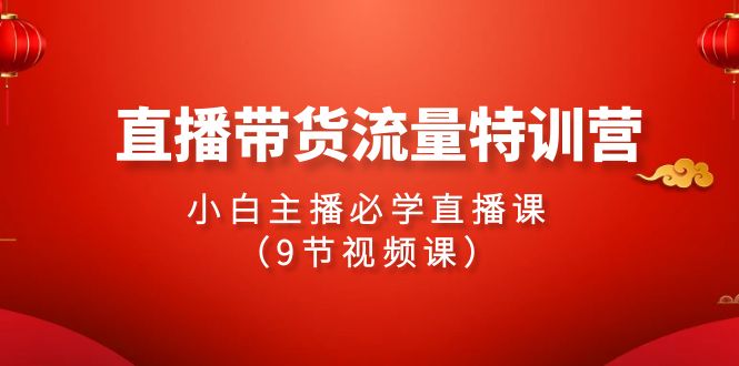 2024直播带货流量特训营，小白主播必学直播课（9节视频课）-七量思维