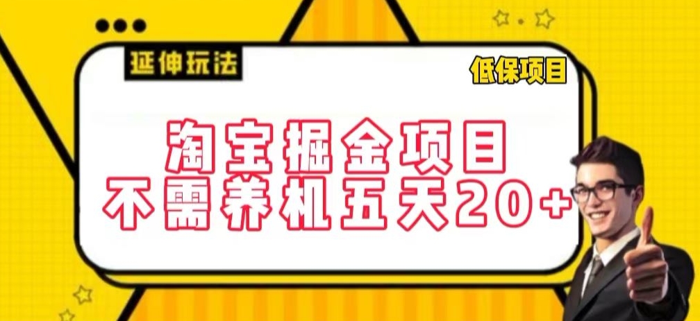 淘宝掘金项目，不需养机，五天20+，每天只需要花三四个小时-七量思维