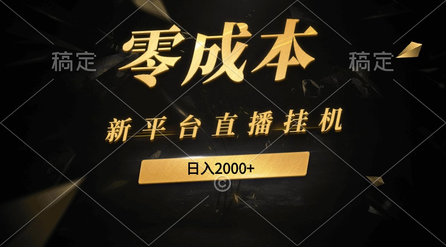 （9841期）新平台直播挂机最新玩法，0成本，不违规，日入2000+-七量思维