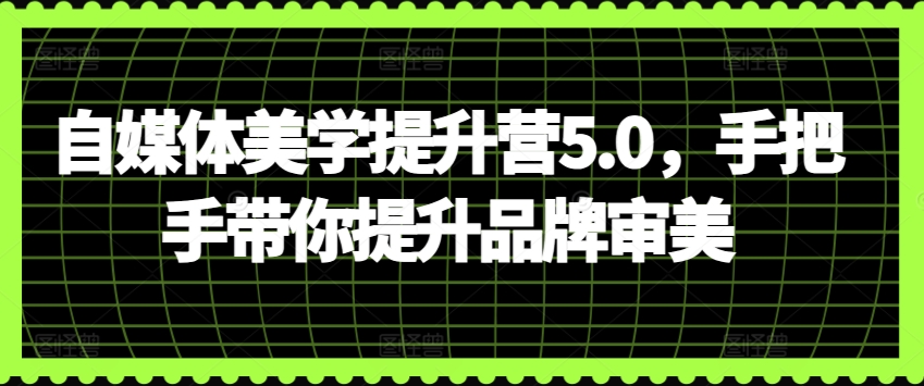 自媒体美学提升营5.0，手把手带你提升品牌审美-七量思维