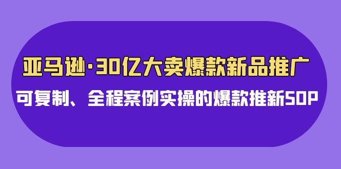 亚马逊30亿大卖爆款新品推广，可复制、全程案例实操的爆款推新SOP-七量思维