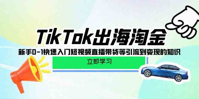 TikTok出海淘金，新手0-1快速入门短视频直播带货等引流到变现的知识-七量思维