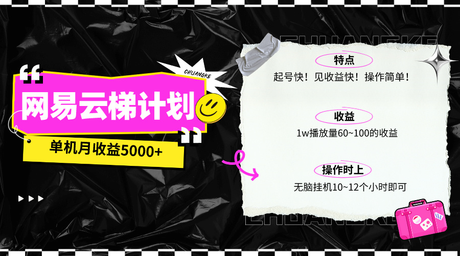 （10063期）最新网易云梯计划网页版，单机月收益5000+！可放大操作-七量思维