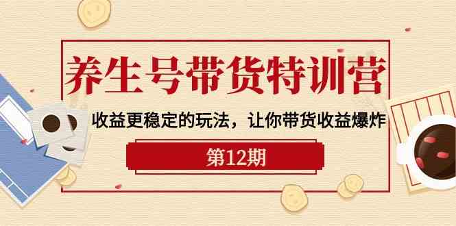 养生号带货特训营【12期】收益更稳定的玩法，让你带货收益爆炸（9节直播课）-七量思维