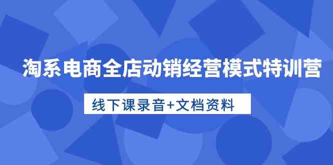 淘系电商全店动销经营模式特训营，线下课录音+文档资料-七量思维