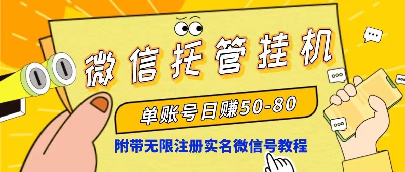（10217期）微信托管挂机，单号日赚50-80，项目操作简单（附无限注册实名微信号教程）-七量思维