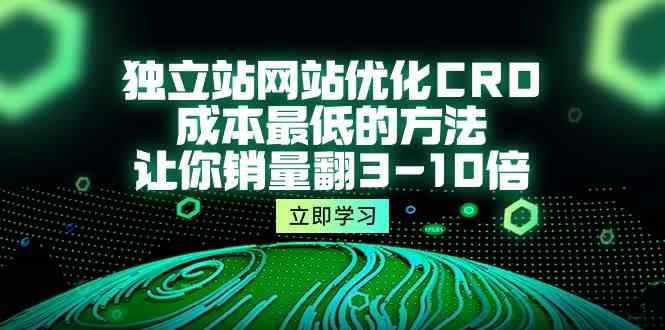 独立站网站优化CRO，成本最低的方法，让你销量翻3-10倍（5节课）-七量思维