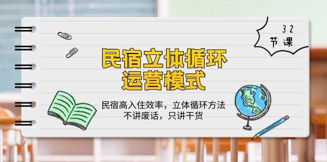 （10284期）民宿 立体循环运营模式：民宿高入住效率，立体循环方法，只讲干货（32节）-七量思维