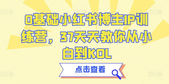 0基础小红书博主IP训练营，37天天教你从小白到KOL-七量思维