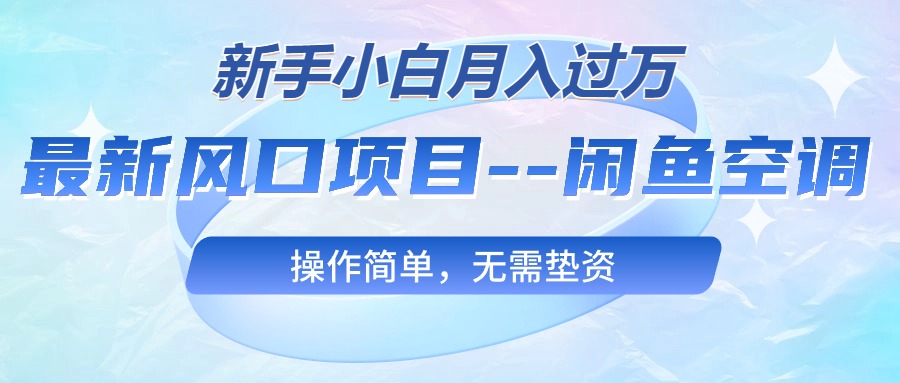 （10767期）最新风口项目—闲鱼空调，新手小白月入过万，操作简单，无需垫资-七量思维