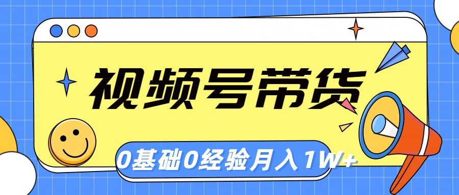 （10723期）视频号轻创业带货，零基础，零经验，月入1w+-七量思维