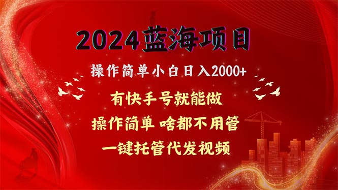 （10693期）2024蓝海项目，网盘拉新，操作简单小白日入2000+，一键托管代发视频，…-七量思维