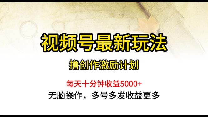 （10591期）视频号最新玩法，每日一小时月入5000+-七量思维